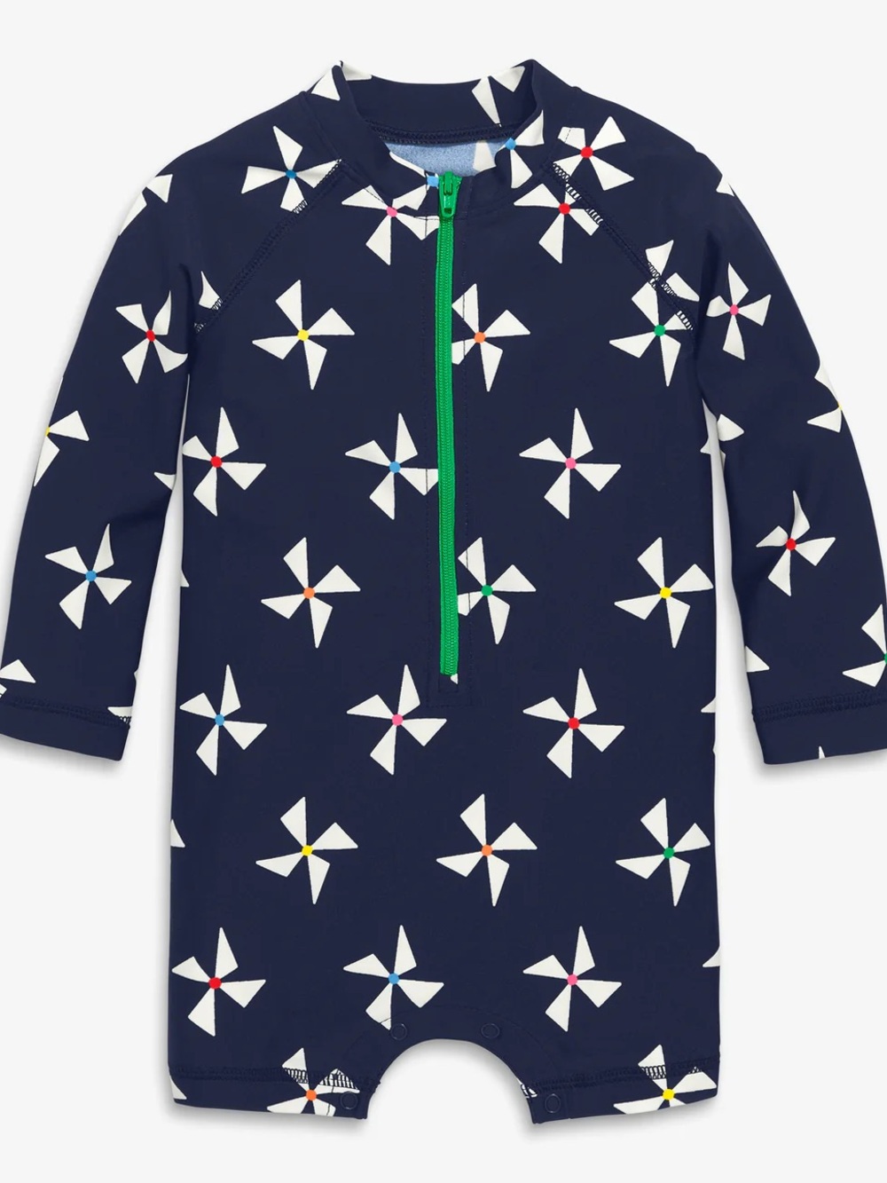 NWT Primary Baby One-Piece Rash Guard in Rainbow Pinwheels 🌈 18-24 months